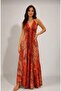 Mexico Halter Neck Backless Silk Dress - 5