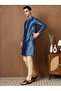 Mens Self Design Jacquard Silk Kurta Set - 3