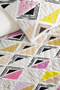 Geometric Pink Young Room Single Pique Set - Pastel Yellow 160X220 cm Quilted Bedspread - 3