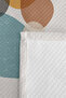 Geometric Blue Modern Young Room Single Pique Set-Hardal Gray 160X220 cm Quilted Bedspread - 7