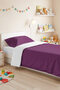 Purple Quilted Youth Room Single Pique Set - Plain Modern Plum 160X220 cm Quilted Bedspread - 6