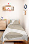 Beige Geometric Young Room Single Pique Set - Ecru Minimal 160X220 cm Quilted Bedspread - 5