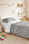 Geometric Bohemian Cream Young Room Single Pique Set - Black Nordic 160X220 cm Bedspread - 2