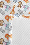 Safari Animal Pastel Children's Room Pique Set - Orange Blue 160X220 cm Quilted Bedspread - 7