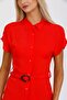 Yazlik Viscose Woven Thin Fabric Women's Dress with Belt - 2