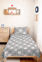 Teddy Bear Gray Pastel Children's Room Single Pique Set - Cute Pink 160X220 cm Quilted Bedspread - 8