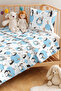 Penguin Blue Children's Room Single Pique Set - Cute Modern Black 160X220Cm Quilted Summer Coverlet - 2