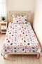 Colorful Forest Animals Children's Room Single Pique Set-Nordic Powder 160X220 cm Bedspread - 8