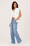 Women's White Stone Detailed Oversize Denim Vest Jacket - 2