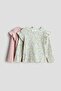 2-pack flounce-trimmed tops