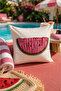 Punch Embroidered Throw Pillow Cover - 43*43 cm - Watermelon - Pnk001 - 2