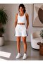 Modal Fabric Side Stripe Detailed Women's Shorts with Pockets