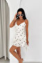 Rope Strap Short Shorts Dress Ecru - 3