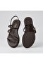 (White) Casual Women's Sandals Brown - 5