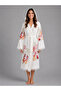 100% Cotton Muslin Bathrobe Fuchsia Floral – Breathable, Ultra Light, Quick-Drying Summer Bathrobe