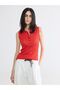 Lcw Everyday Red Polo Neck Women's Knitwear Undershirt