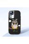 Mi 12t Compatible Case Camera Protector Black Silicone Couple Phone Case Owl Patterned