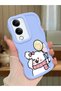Vivo Y04S Compatible Case Camera Protector Blue Silicone Couple Phone Case Cat Pattern