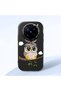 Vivo X200 Pro Compatible Case Camera Protective Black Silicone Couple Phone Case Owl Patterned
