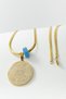 Gold Color Inshirah and Special Design Ayetel Kürsi Written Double Sided 60 cm Italian Chain Stainless Steel Necklace - 7
