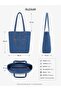 Women's Denim Shoulder Bag - 5