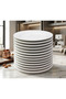 White Melamine Shallow Plate 17 cm - Multi-Purpose Serving Plate for Restaurants, Cafes, Caravans, and Everyday Home Use - 4