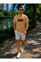 Men's Printed Crew Neck Coffee Loose T-Shirt - 4