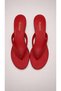 Women's Red Flip-Flop Heeled Slippers with Thin Straps, Stylish Casual Evening Dress Summer Sandals - 2