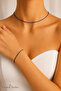 Adjustable Navy Blue Rope Necklace Choker and Bracelet Set - 4