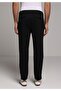 Regular Fit Mid Waist Straight Leg Men's Black Trousers - 2