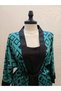 Modern Green Diamond Patterned Striped Kimono Set & Robe Set - 2
