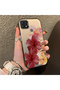 Oppo A15 Compatible Silicone Edge Hard Back Case Couple Phone Case with Floral Pattern - 3