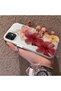 iPhone 11 Compatible Silicone Edge Hard Back Case Couple Phone Case with Floral Pattern - 2
