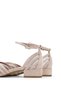 Women's Genuine Leather Beige Suede Heeled Shoes - 5