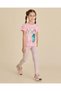 Girls White Floral Print Leggings - 5