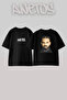 Drake_56 Design Printed Oversize Black T-Shirt