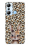 Infinix Hot 20I Compatible Leopard Pattern Rabbit Pattern Transparent Phone Case