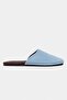 Modi Bebe Blue Suede Leather Flat Sole Closed Women's Slippers - 6