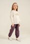 Girl's Printed White Long Sleeve Tracksuit Set Us2711-C-V1