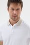 White-Beige Polo Collar Pique Short Sleeve Slim Fit 100% Cotton T-Shirt 1011260171 - 4