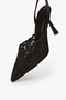 Women's Holly Brown Lace Embroidered Stiletto - 4
