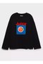 100% Cotton Oversize Fit Juicy Printed - Crew Neck Long Sleeve T-Shirt