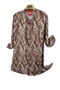 Plus Size Viscose Patterned Lace-Up Tunic - 2