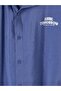 Xside Indigo Relax Fit Printed Gabardine Men's Shirt - 6