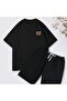 Summer Collection New Arrival T-Shirt & Shorts Set Printed Pattern Lightweight & Cool Fabric for All-Day Comfort