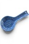 Handmade Indigo Powder Blue Ceramic Spoon Rest, Decorative Blue Spoon Holder, Kitchen Spoon Rest 24X12 cm - 4
