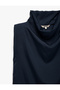 Aerobin Fabric Stand Collar Sleeveless Satin Blouse - 3