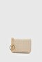 Wowen Knitted Leather Charm Card Holder Cream