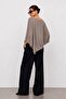 Flowy Viscose Asymmetrical Relaxed Fit Poncho - 3