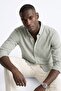 Men's Melange Long Sleeve Shirt - Khaki